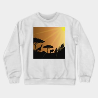 Fauna And Flora In Sunny Africa Crewneck Sweatshirt